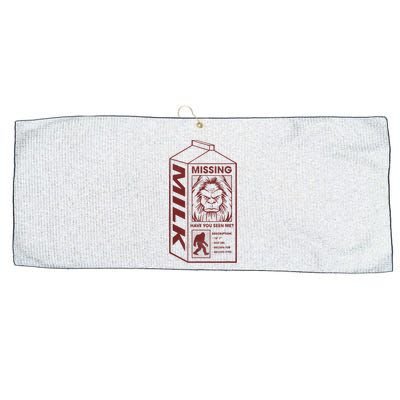 Milk Carton Missing Bigfoot Large Microfiber Waffle Golf Towel