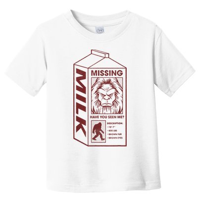 Milk Carton Missing Bigfoot Toddler T-Shirt