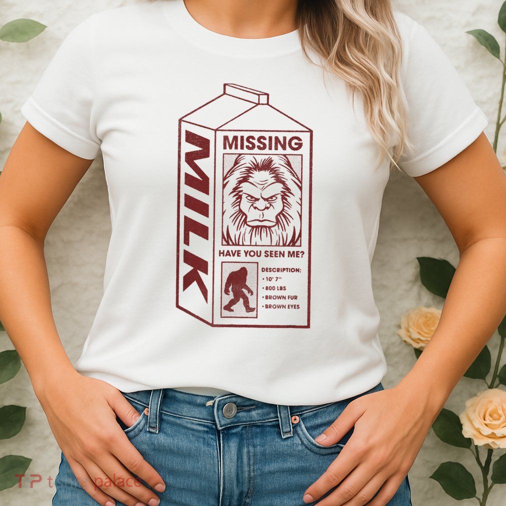 Milk Carton Missing Bigfoot Womens T-Shirt