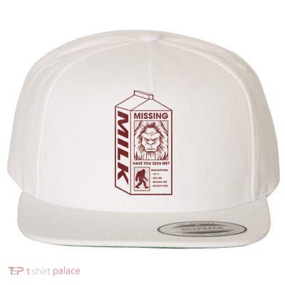 Milk Carton Missing Bigfoot Wool Snapback Cap