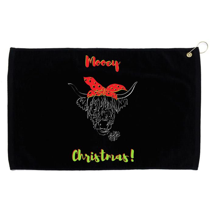 Mooey Christmas Grommeted Golf Towel