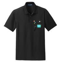 Mid Century Modern Retro Atomic Funny Cat With Fish TV Dry Zone Grid Polo