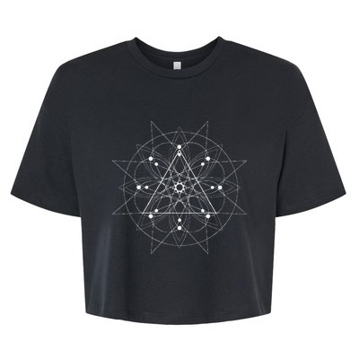 Metatron Cube Mandala Meditation Energy Healing Bella+Canvas Jersey Crop Tee