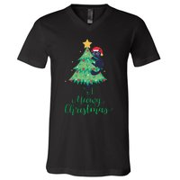 Meowy Christmas V-Neck T-Shirt