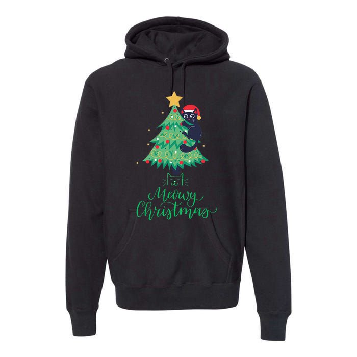 Meowy Christmas Premium Hoodie