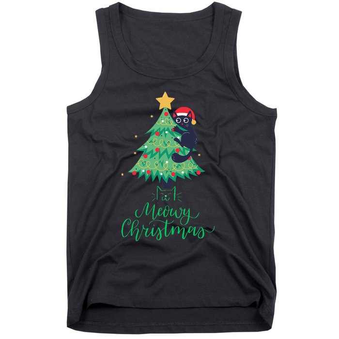 Meowy Christmas Tank Top