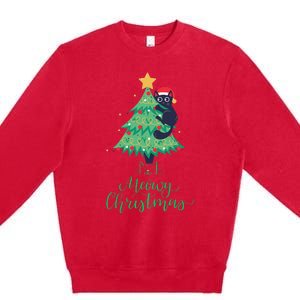 Meowy Christmas Premium Crewneck Sweatshirt