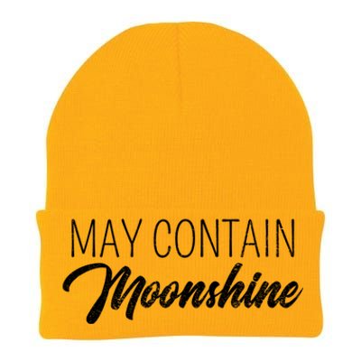 May Contain Moonshine Liquor Ing Distilled Spirits Gift Cool Gift Knit Cap Winter Beanie