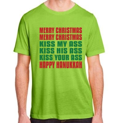 Merry Christmas My Ass Funny Hanukkah Vacation Gift Adult ChromaSoft Performance T-Shirt