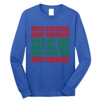 Merry Christmas My Ass Funny Hanukkah Vacation Gift Long Sleeve Shirt