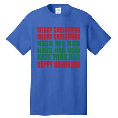 Merry Christmas My Ass Funny Hanukkah Vacation Gift Tall T-Shirt