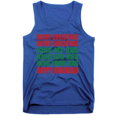 Merry Christmas My Ass Funny Hanukkah Vacation Gift Tank Top