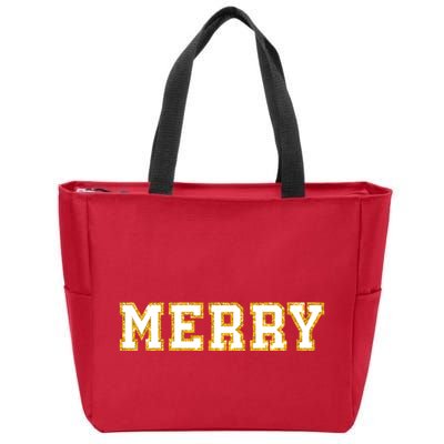 Merry Christmas Zip Tote Bag