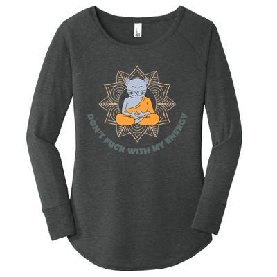 Meditating Cat Women's Perfect Tri Tunic Long Sleeve Shirt