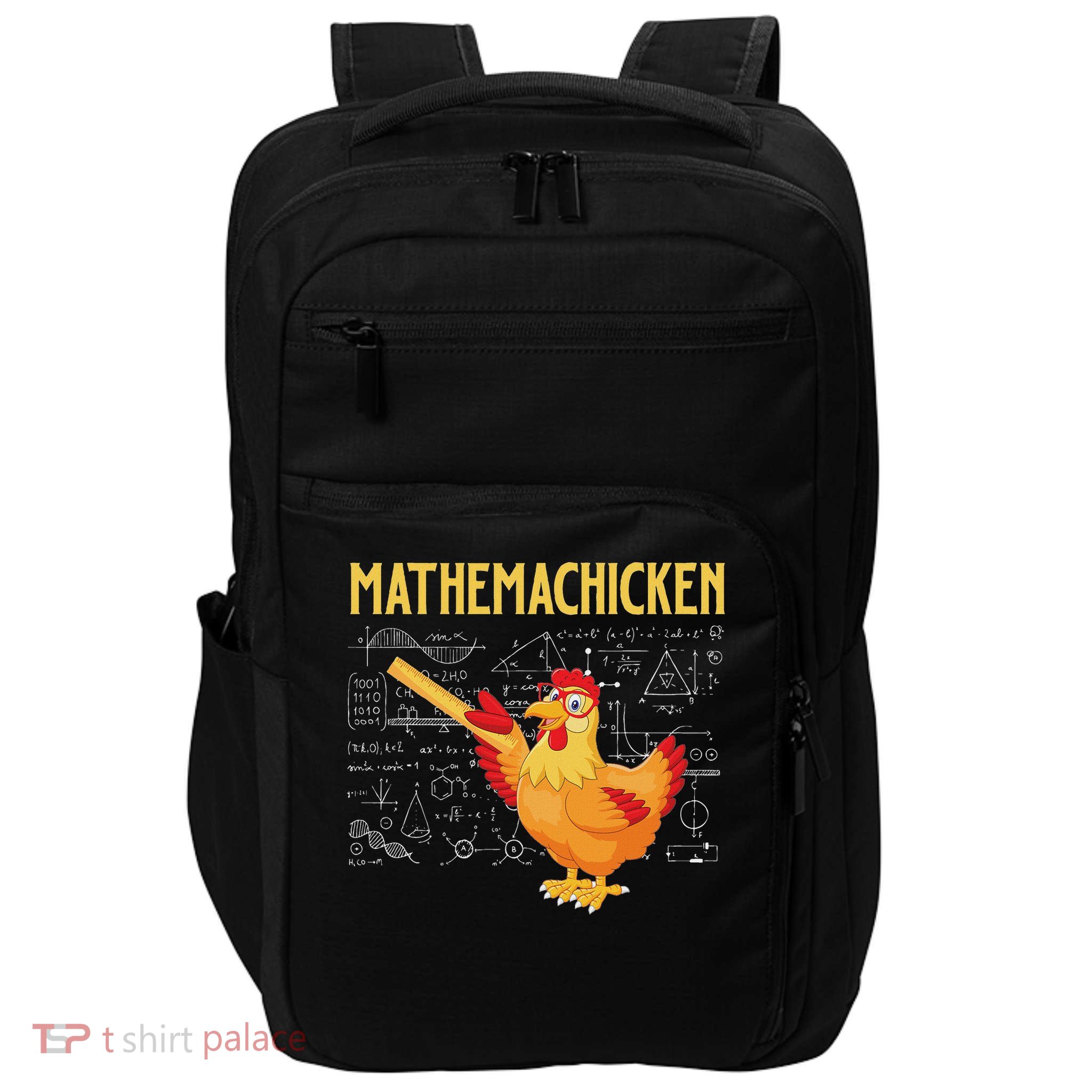 Mathemachicken Chicken Math Lover Animal Poultry Owner Impact Tech Backpack