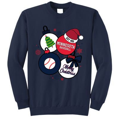 Merry Christmas Minnesota Baseball Est 1901 Tall Sweatshirt