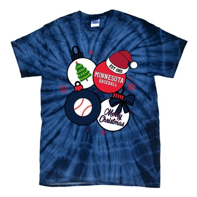 Merry Christmas Minnesota Baseball Est 1901 Tie-Dye T-Shirt