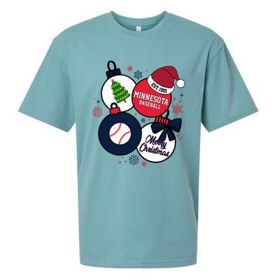 Merry Christmas Minnesota Baseball Est 1901 Sueded Cloud Jersey T-Shirt