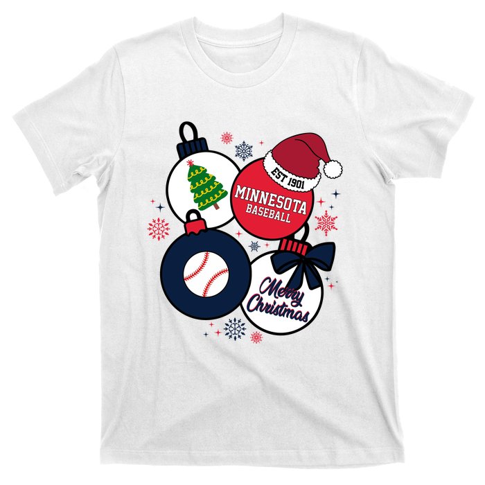 Merry Christmas Minnesota Baseball Est 1901 T-Shirt