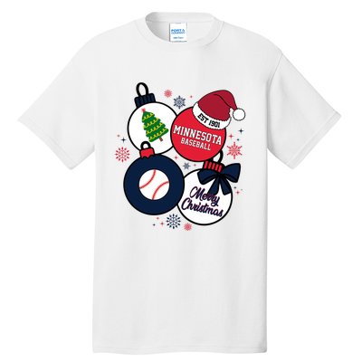 Merry Christmas Minnesota Baseball Est 1901 Tall T-Shirt