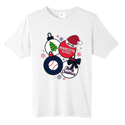 Merry Christmas Minnesota Baseball Est 1901 Tall Fusion ChromaSoft Performance T-Shirt