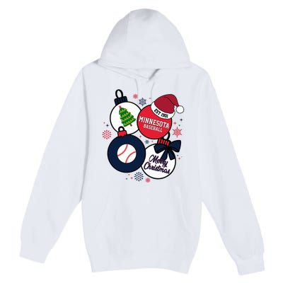 Merry Christmas Minnesota Baseball Est 1901 Premium Pullover Hoodie