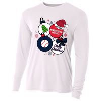 Merry Christmas Minnesota Baseball Est 1901 Cooling Performance Long Sleeve Crew