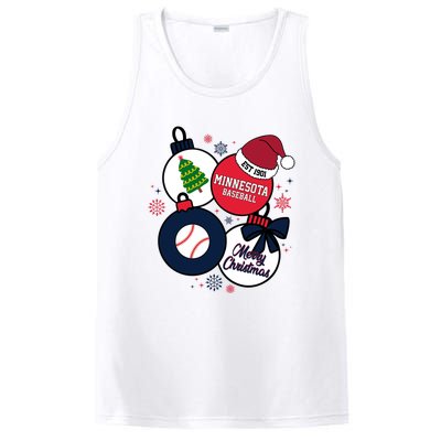 Merry Christmas Minnesota Baseball Est 1901 PosiCharge Competitor Tank