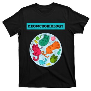 Meowcrobiology Cat Meow Microbiology Science Bacteriology T-Shirt