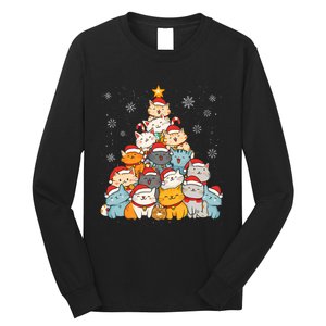 Merry Catmas Merry Christmas Tree Cat Lover Long Sleeve Shirt