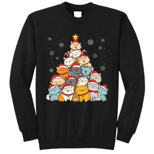 Merry Catmas Merry Christmas Tree Cat Lover Sweatshirt