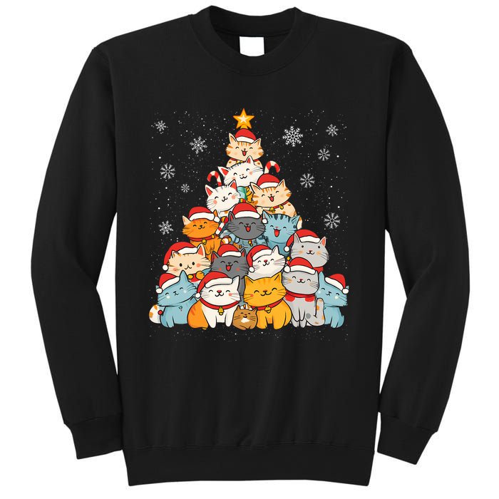 Merry Catmas Merry Christmas Tree Cat Lover Sweatshirt