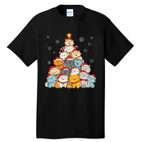 Merry Catmas Merry Christmas Tree Cat Lover Tall T-Shirt