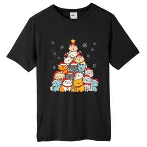 Merry Catmas Merry Christmas Tree Cat Lover Tall Fusion ChromaSoft Performance T-Shirt