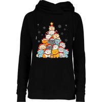 Merry Catmas Merry Christmas Tree Cat Lover Womens Funnel Neck Pullover Hood