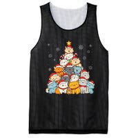 Merry Catmas Merry Christmas Tree Cat Lover Mesh Reversible Basketball Jersey Tank