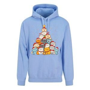 Merry Catmas Merry Christmas Tree Cat Lover Unisex Surf Hoodie