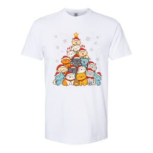 Merry Catmas Merry Christmas Tree Cat Lover Softstyle CVC T-Shirt