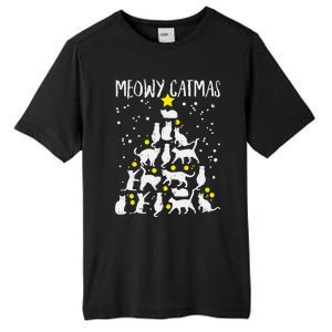 Merry Catmas Meow Christmas Tree Catmas Cat Christmas Xmas Tall Fusion ChromaSoft Performance T-Shirt