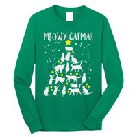 Merry Catmas Meow Christmas Tree Catmas Cat Christmas Xmas Long Sleeve Shirt