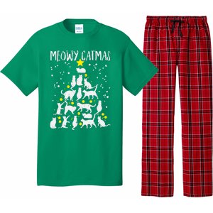 Merry Catmas Meow Christmas Tree Catmas Cat Christmas Xmas Pajama Set