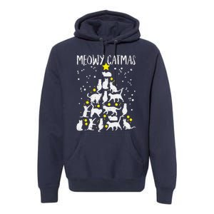 Merry Catmas Meow Christmas Tree Catmas Cat Christmas Xmas Premium Hoodie