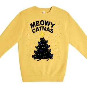 Meowy Christmas Premium Crewneck Sweatshirt