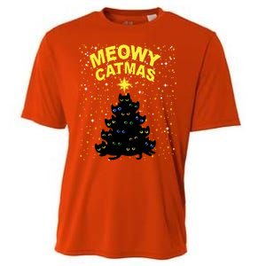 Meowy Christmas Cooling Performance Crew T-Shirt