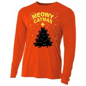 Meowy Christmas Cooling Performance Long Sleeve Crew