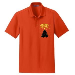 Meowy Christmas Dry Zone Grid Polo