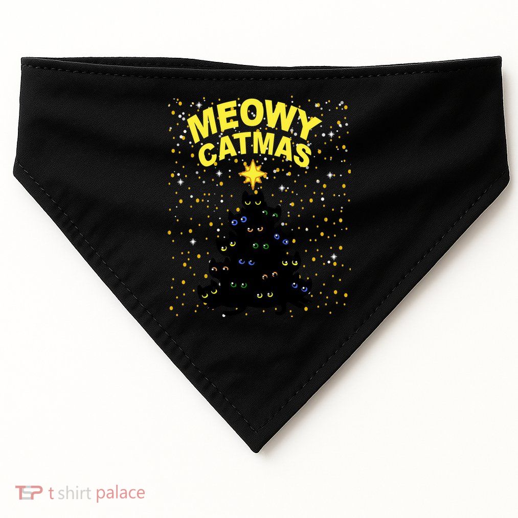 Meowy Christmas USA-Made Doggie Bandana