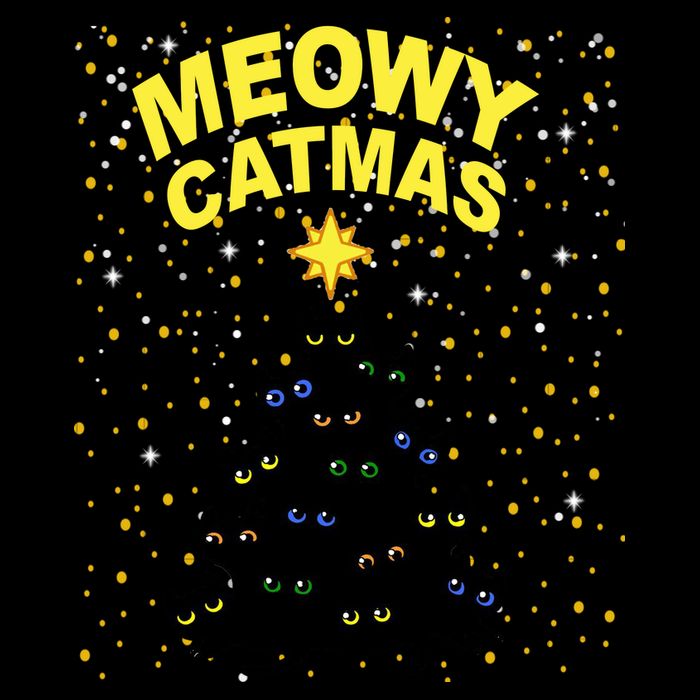 Meowy Christmas 7-Panel Snapback Hat