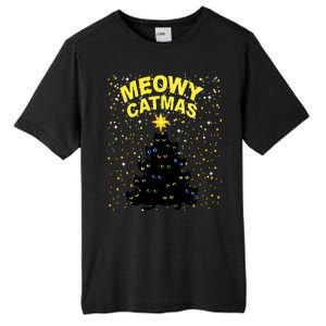 Meowy Christmas Tall Fusion ChromaSoft Performance T-Shirt