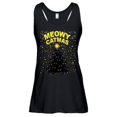 Meowy Christmas Ladies Essential Flowy Tank